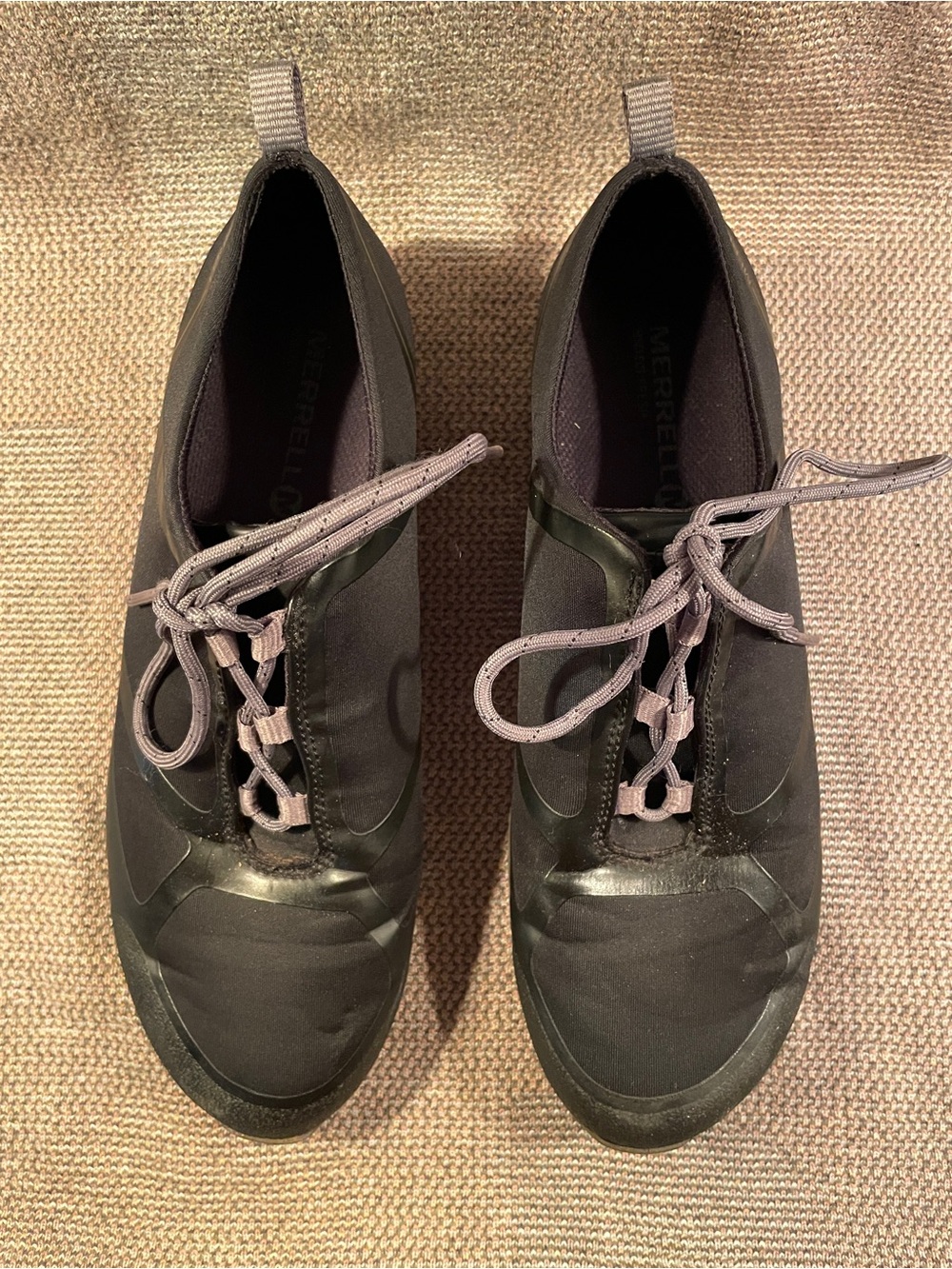 Merrell Ceylon Women’s Black Athletic Slip-On Sneakers with Gray Laces